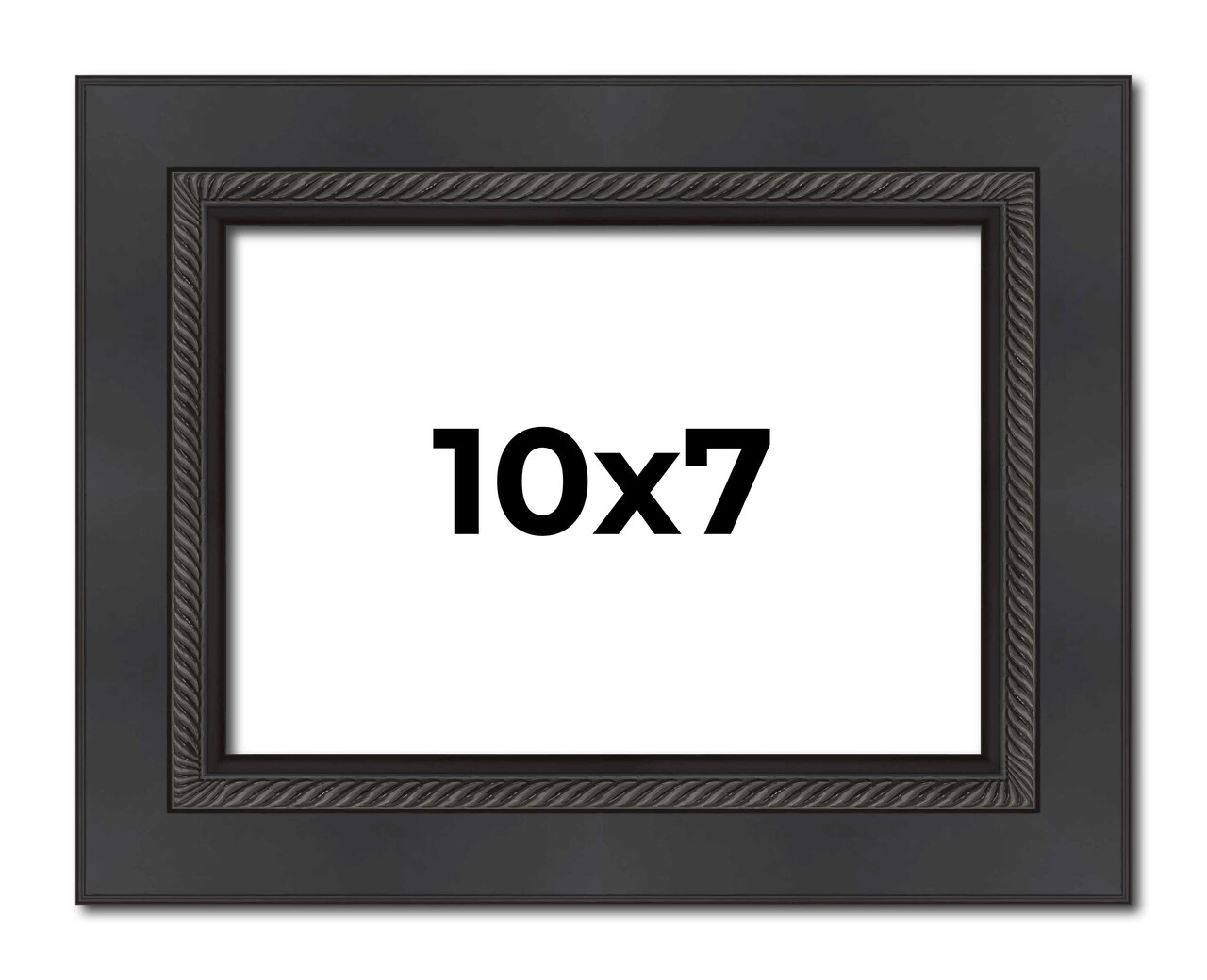 Photo Size Traditional Black Picture Frame - UV Acrylic, Foam Board Backing, Hanging Hardware